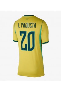 Brasilia Lucas Paqueta #20 Jalkapallovaatteet Naisten Kotipaita MM-kisat 2026 Lyhythihainen